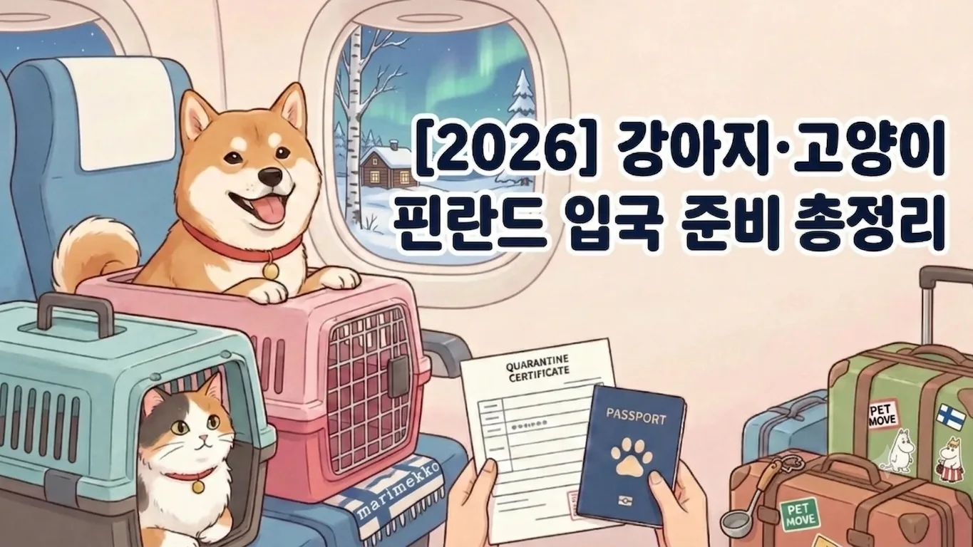 [2026] 강아지·고양이 핀란드 입국 준비 총정리 | 동물검역 절차·서류·기간