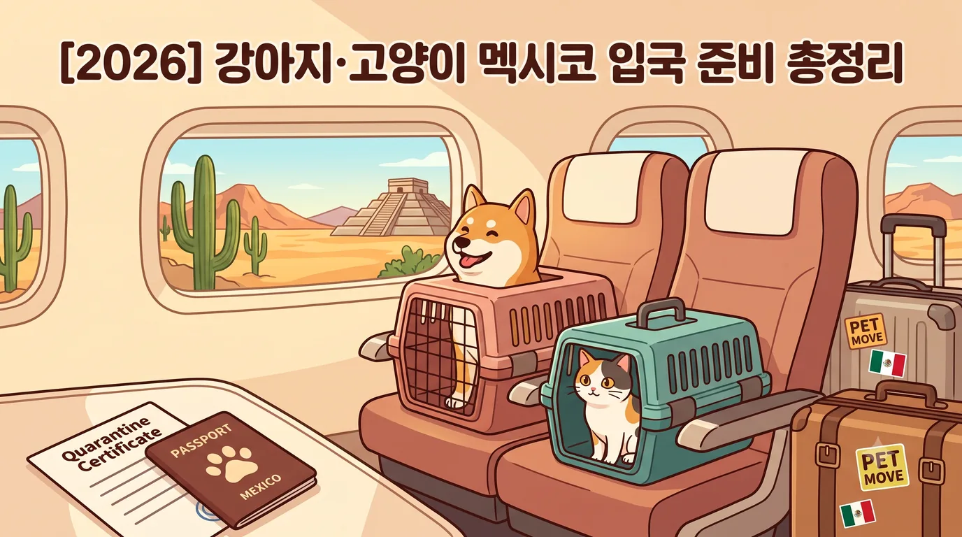 [2026] 강아지·고양이 멕시코 입국 준비 총정리 | 동물검역 절차·서류·기간