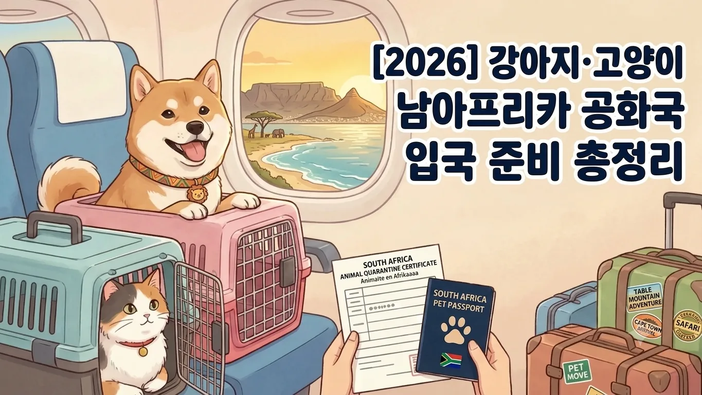 [2026] 강아지·고양이 남아프리카공화국 입국 준비 총정리 | 동물검역 절차·서류·기간