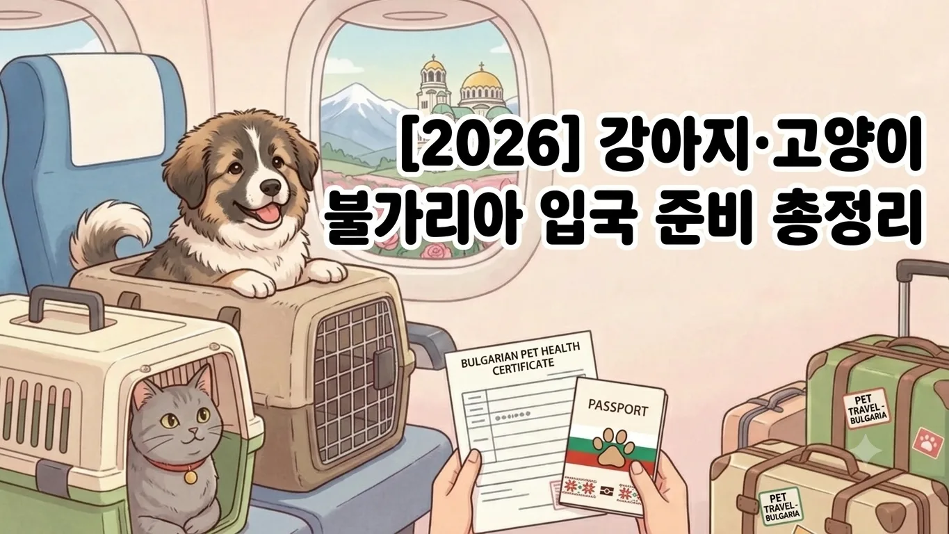 [2026] 강아지·고양이 불가리아 입국 준비 총정리 | 동물검역 절차·서류·기간