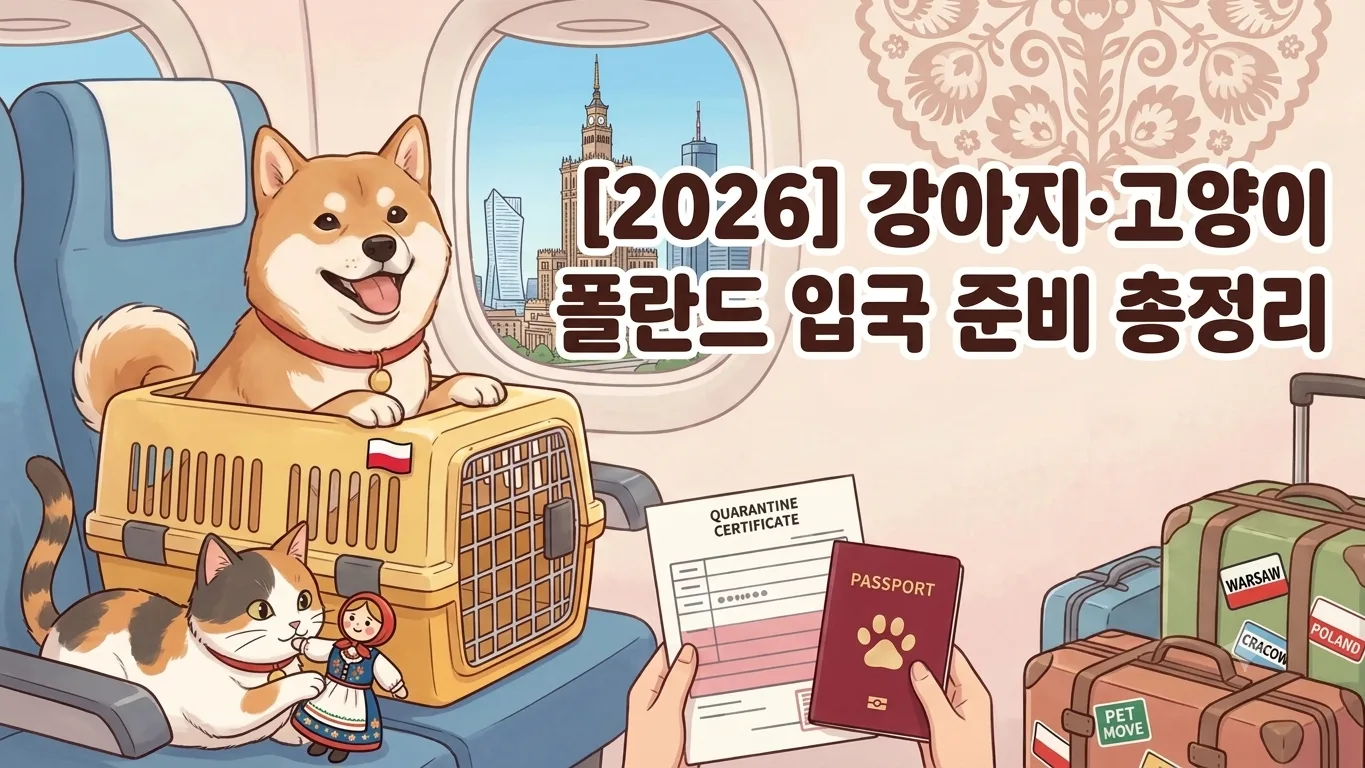 [2026] 강아지·고양이 폴란드 입국 준비 총정리 | 동물검역 절차·서류·기간