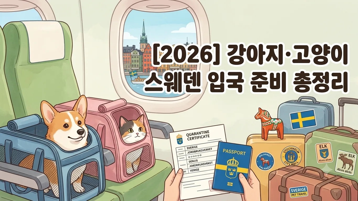 [2026] 강아지·고양이 스웨덴 입국 준비 총정리 | 동물검역 절차·서류·기간