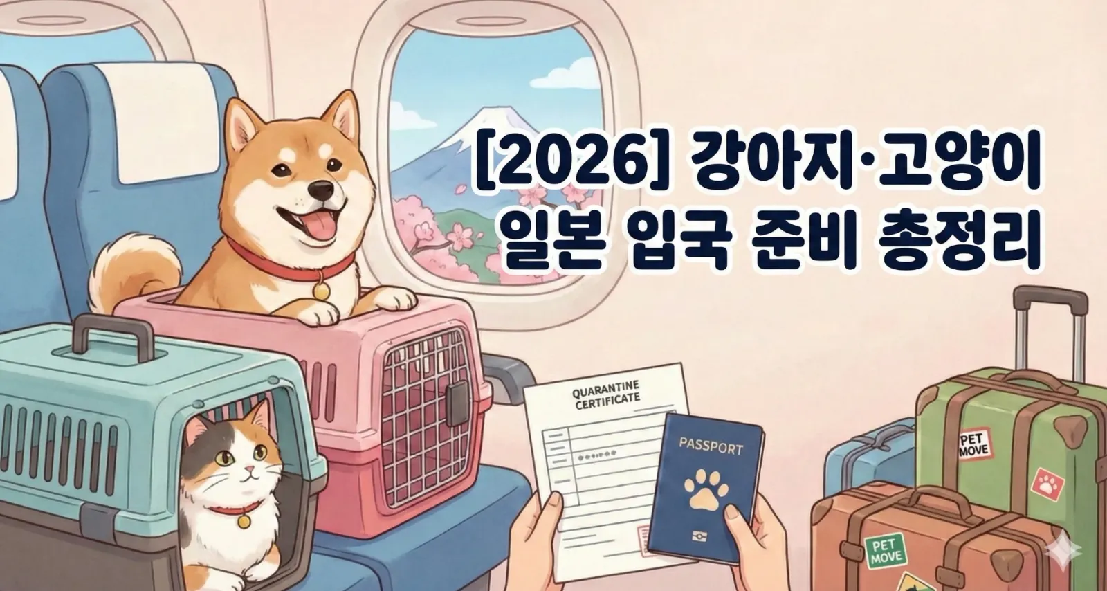 [2026] 강아지·고양이 일본 입국 준비 총정리 | 동물검역 절차·서류·기간