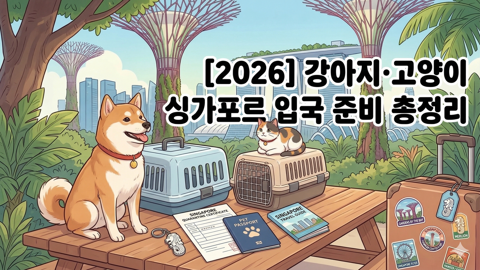 [2026] 강아지·고양이 싱가포르 입국 준비 총정리 | 동물검역 절차·서류·기간