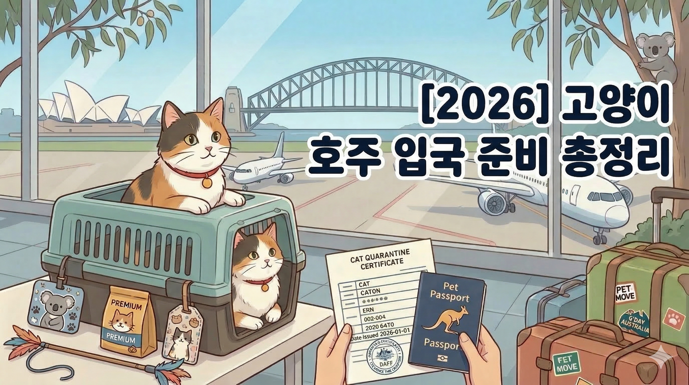 [2026] 고양이 호주 입국 준비 총정리 | 동물검역 절차·서류·기간